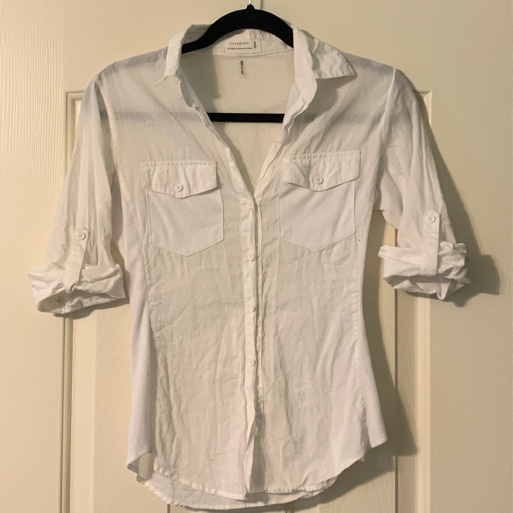 white button up